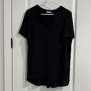 Pleione Classic Black Short Sleeve Top